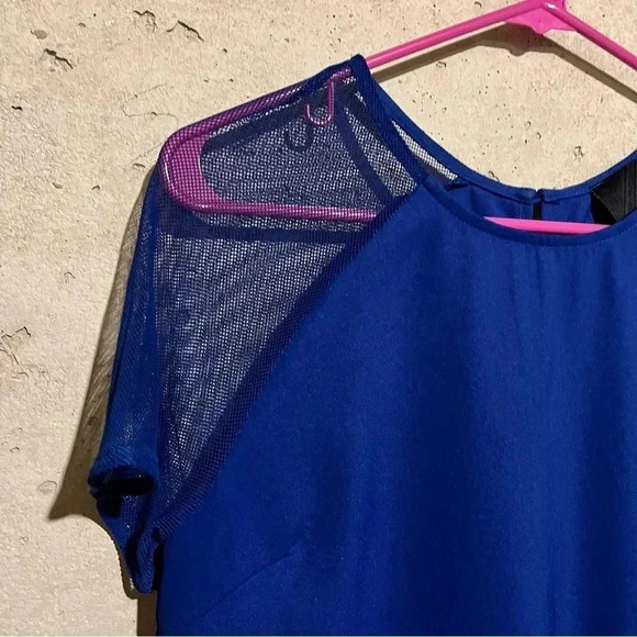 Harlowe And Graham Blouse Womens XS Blue Mesh - Picture 5 of 11
